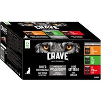 CRAVE Multipack Pastete mit Huhn und Truthahn, Lamm und Rind, Lachs und Truthahn 6 x 400g von Crave