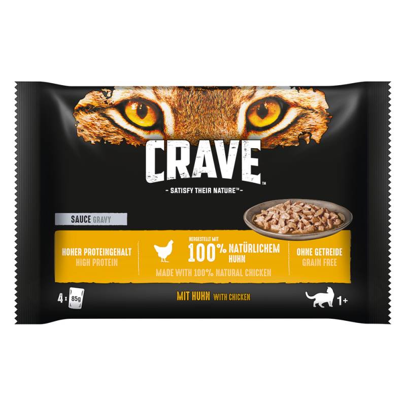 Crave Pouch Multipack 4 x 85 g - Sauce mit Huhn von Crave