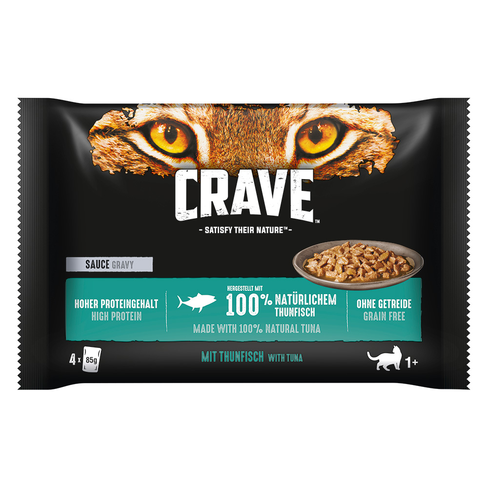 Crave Pouch Multipack 4 x 85 g - Sauce mit Thunfisch Crave Pouch Multipack 4 x 85 g - Sauce mit Thunfisch von Crave