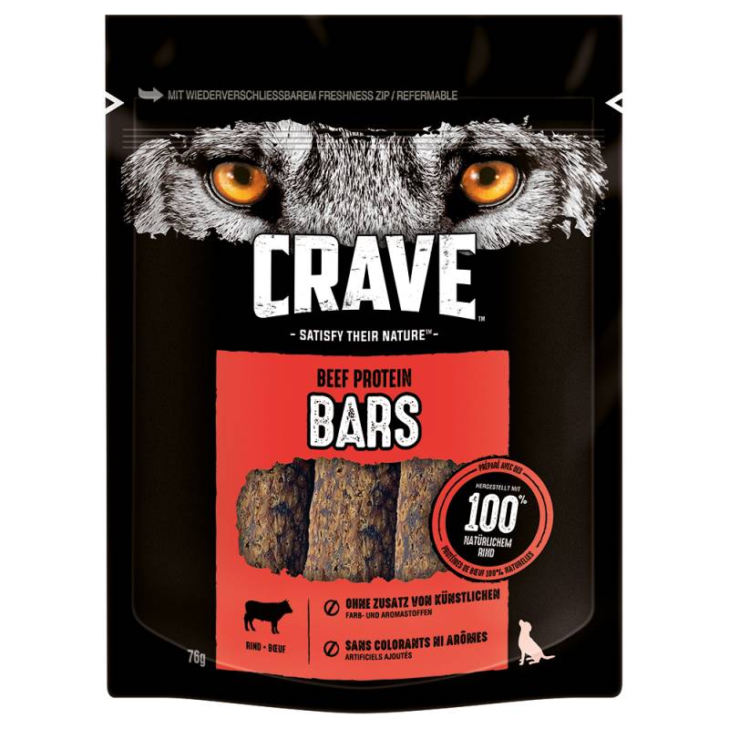 Crave Protein Bars - Sparpaket: 7 x 76 g Rind von Crave