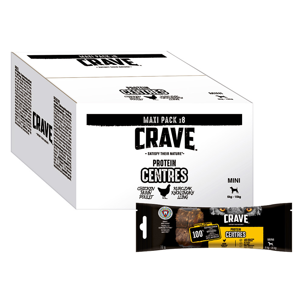 Crave Protein Centres Mini -  8 x 72 g Huhn von Crave