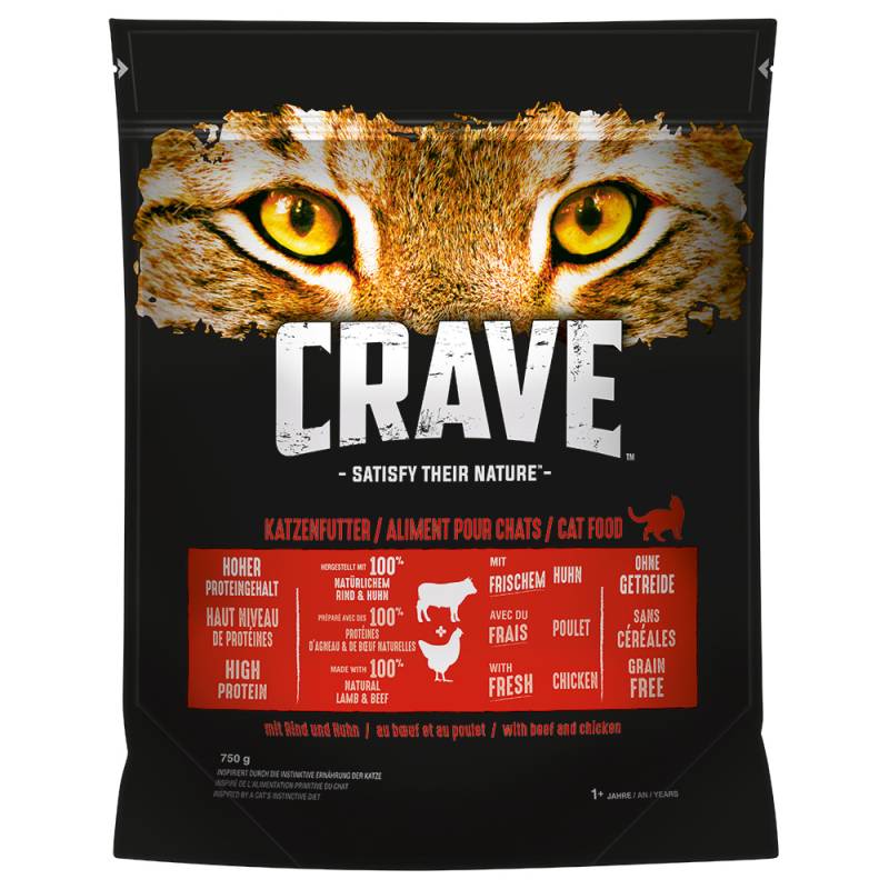 Crave mit Rind & Huhn - Sparpaket: 6 x 750 g von Crave