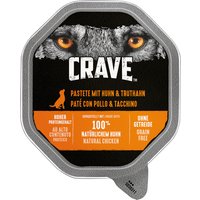 Sparpaket Crave Adult Pastete Hundefutter 7 x 150 g - Huhn & Truthahn von Crave