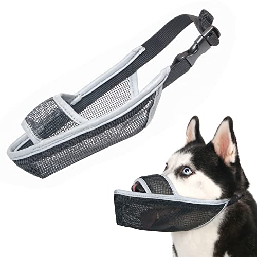 Maulkorb aus Nylon für kleine und mittelgroße Hunde, atmungsaktives Air-Mesh und trinkbares Haustier-Maulkorb zum Lecken gegen Beißen und Bellen Maulkorb aus Nylon für kleine und mittelgroße Hunde, atmungsaktives Air-Mesh und trinkbares Haustier-Maulkorb zum Lecken gegen Beißen und Bellen von Crazy Felix