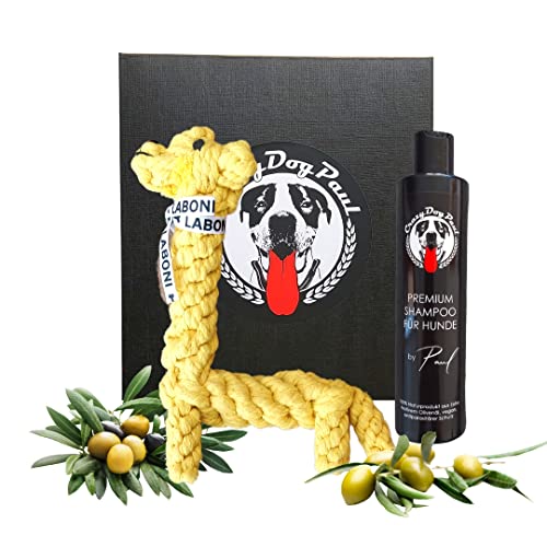 Geschenk IV mit Premium Hundeshampoo gegen Juckreiz, natürlicher Schutz vor Zecken, Flöhen, Milben, Läusen von CrazyDogPaul