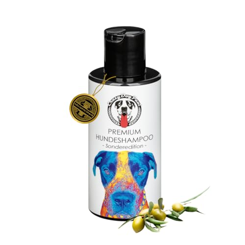 CrazyDogPaul Premium Hundeshampoo - Sonderedition - Luxusfellpflege für Ihren Hund für glänzendes Fell und gesunde Haut, hilft gegen Juckreiz, Zecken, Flöhe, Milben, Läuse, vegan, 100% natürlich von CrazyDogPaul