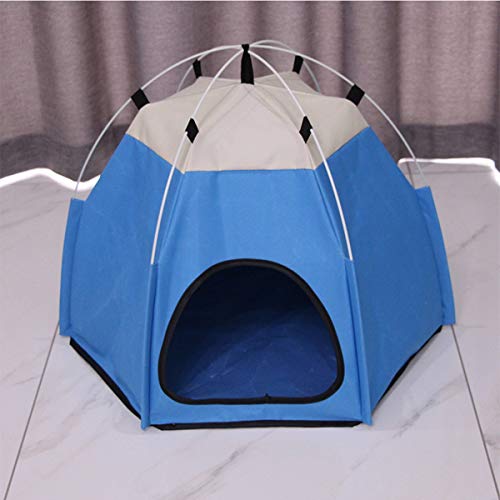 Höhle und Zelt für Hund und Katzen Haustier, abnehmbar und waschbar (Blue) von CrazycatZ