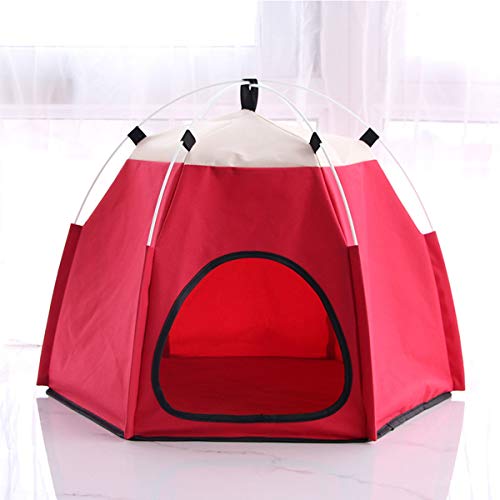 Höhle und Zelt für Hund und Katzen Haustier, abnehmbar und waschbar (Red) von CrazycatZ