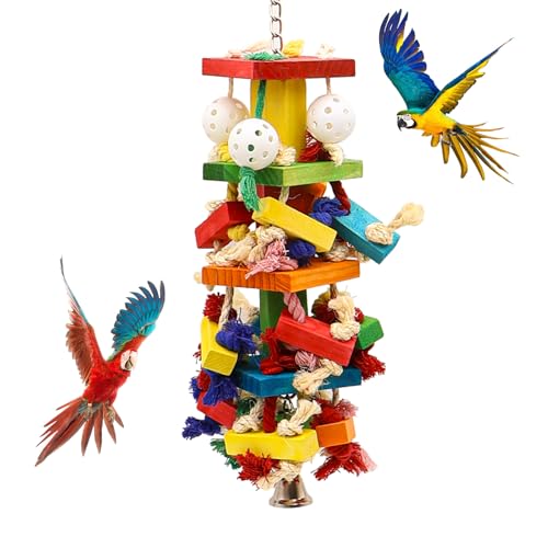 Crazydeer Interaktives Papageienspielzeug für große Vögel, Kakadu, Nymphensittiche und Sittiche, große Vögel, lustiges und ansprechendes Vogelspielzeug Crazydeer Interaktives Papageienspielzeug für große Vögel, Kakadu, Nymphensittiche und Sittiche, große Vögel, lustiges und ansprechendes Vogelspielzeug von Crazydeer