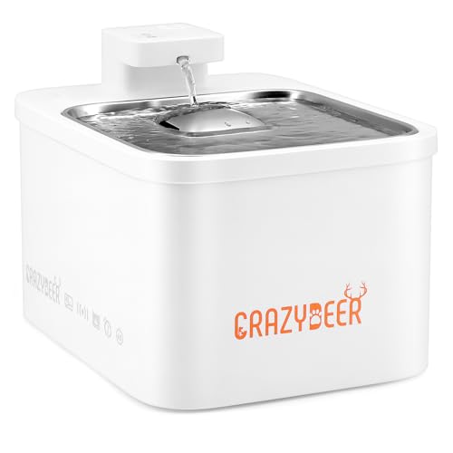 Kabelloser Katzenwasserbrunnen Edelstahl, 4L Katzenbrunnen batteriebetrieben, Kabelloser Katzenwasserbrunnen Edelstahl, 4L Katzenbrunnen batteriebetrieben, von Crazydeer