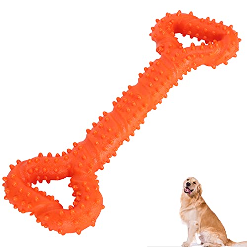 Creahappy Knochenförmiges Hunde-Kauspielzeug, Welpen-Zahnbürste, Saubere Zähne, Interaktives Spielzeug, Widerstandsfähiges Interaktives Zahnreinigungs-Welpen-Molar-Zahnbürstenspielzeug von Creahappy