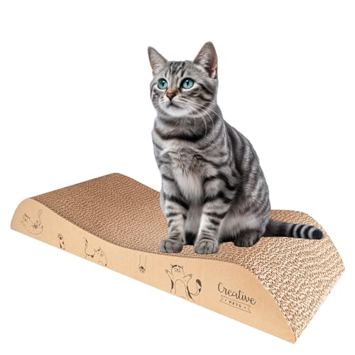 Creative Pets Katzen Kratzbrett 57 x 21 x 8 cm | Kratzpappe Groß | Natürlicher Kratzbaum | Robuste Kratzmöbel Katze | Hochwertige Pappe Kratzbretter Creative Pets Katzen Kratzbrett 57 x 21 x 8 cm | Kratzpappe Groß | Natürlicher Kratzbaum | Robuste Kratzmöbel Katze | Hochwertige Pappe Kratzbretter von Creative Pets