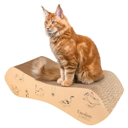Creative Pets Katzen Kratzbrett Groß 57 x 21 x 16 cm | Doppelseitige Kratzpappe | Natürlicher Kratzbaum | Robuste Kratzmöbel Katze | Hochwertige Pappe Kratzbretter Creative Pets Katzen Kratzbrett Groß 57 x 21 x 16 cm | Doppelseitige Kratzpappe | Natürlicher Kratzbaum | Robuste Kratzmöbel Katze | Hochwertige Pappe Kratzbretter von Creative Pets