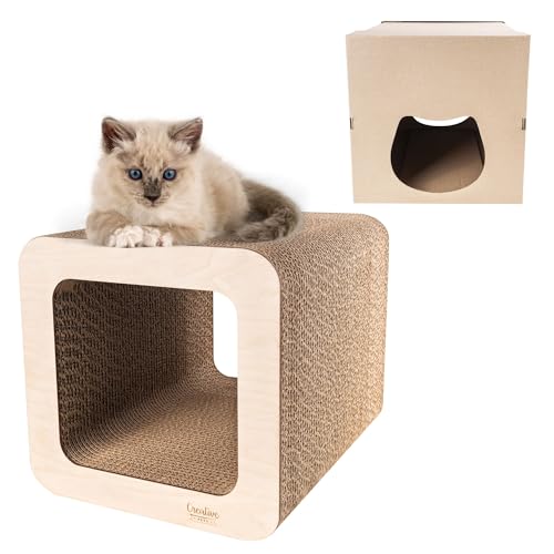 Creative Pets Katzen Kratzbrett | Kratzpappe verstärkt mit Sperrholz | Natürliche Kratzbretter | Robuste Kratzmöbel Katze | 2in1 Kratzbaum + Katzenhöhle | Hochwertige Pappe | Groß 37 x 30 x 30 cm Creative Pets Katzen Kratzbrett | Kratzpappe verstärkt mit Sperrholz | Natürliche Kratzbretter | Robuste Kratzmöbel Katze | 2in1 Kratzbaum + Katzenhöhle | Hochwertige Pappe | Groß 37 x 30 x 30 cm von Creative Pets