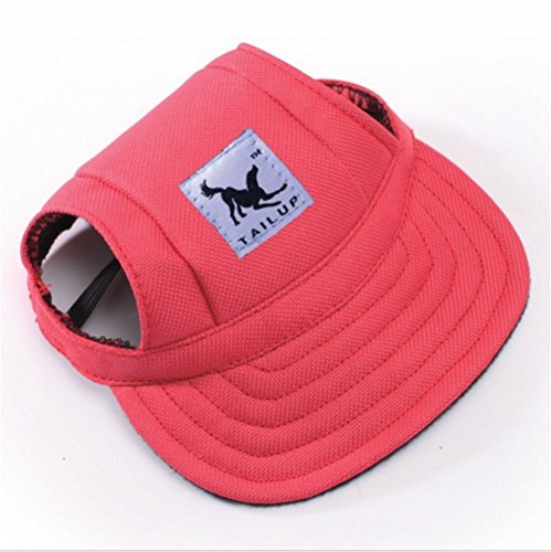 Creatwls Modische Pet Dog Sports Baseball GAP Oxford Stoff Verstellbar Outdoor Walking Hat mit Ohrenaussparung für kleine Hunde Pet Visier Hat von Creatwls