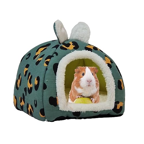 Cremlank Meerschweinchen-Bett, kleine Tiere, Versteckbett, großes Hamsternestbett, niedliches Kaninchenbett in Jurtenform, mit Cartoon-Hasenohren, Dekoration für Igel, Eichhörnchen, Ratten, Häschen, Cremlank Meerschweinchen-Bett, kleine Tiere, Versteckbett, großes Hamsternestbett, niedliches Kaninchenbett in Jurtenform, mit Cartoon-Hasenohren, Dekoration für Igel, Eichhörnchen, Ratten, Häschen, von Cremlank