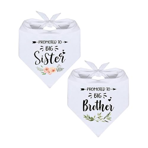Hundehalstuch, Dreieckstuch mit Aufschrift "Promoted to Big Brother/Sister", waschbar, Geburtstagsgeschenk, Dreieckstuch für mittelgroße und große Hunde, Katzen, Haustiere, Geschenke, 42 x 42 x 62 cm, Hundehalstuch, Dreieckstuch mit Aufschrift "Promoted to Big Brother/Sister", waschbar, Geburtstagsgeschenk, Dreieckstuch für mittelgroße und große Hunde, Katzen, Haustiere, Geschenke, 42 x 42 x 62 cm, von Cretvestsar