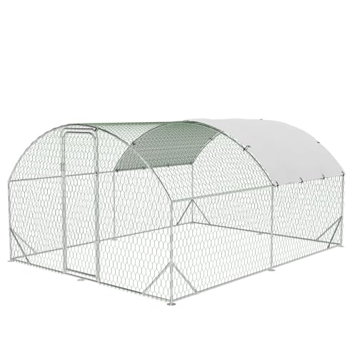Crevyteg Großer Hühnerstall, begehbarer Hühnerauslauf mit wasserfester und UV-Schutz, verzinkter Stahl-Metallgehege, Geflügelhaus für Hühner, Enten, Kaninchen, Hunde, 400 cm L x 300 cm B x 200 cm H, C Crevyteg Großer Hühnerstall, begehbarer Hühnerauslauf mit wasserfester und UV-Schutz, verzinkter Stahl-Metallgehege, Geflügelhaus für Hühner, Enten, Kaninchen, Hunde, 400 cm L x 300 cm B x 200 cm H, C von Crevyteg