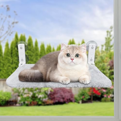 Crihovy Katzen Fensterliege, Hängematte Katze, Katzenhängematte, Katzenbett Fensterbank, Katzenliege Fenster Fensterbankliege Fensterplätze, Fensterplatz mit starkem Saugnapf, für Katzen Bis 18kg Crihovy Katzen Fensterliege, Hängematte Katze, Katzenhängematte, Katzenbett Fensterbank, Katzenliege Fenster Fensterbankliege Fensterplätze, Fensterplatz mit starkem Saugnapf, für Katzen Bis 18kg von Crihovy