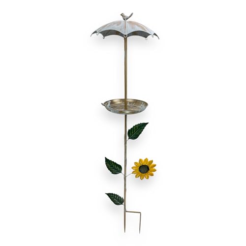 Crispe home & garden Vogeltränke mit Schirm aus Gusseisen | Wetterfeste Gartendeko mit Sonnenblume und Vogel-Figur | Höhe 134 cm | Vogelbad für Garten Balkon Terrasse | Vintage Stil Crispe home & garden Vogeltränke mit Schirm aus Gusseisen | Wetterfeste Gartendeko mit Sonnenblume und Vogel-Figur | Höhe 134 cm | Vogelbad für Garten Balkon Terrasse | Vintage Stil von Crispe home & garden