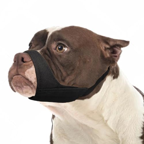 Maulkorb für Hunde mit kurzer Schnauze, weicher Maulkorb für Pitbull, American Bulldogge, Boxer, Rottweiler, Shih Tzu, Chihuahua, Bellen, Fellpflege, Stoff-Mundschutz, um zu verhindern, dass Maulkorb für Hunde mit kurzer Schnauze, weicher Maulkorb für Pitbull, American Bulldogge, Boxer, Rottweiler, Shih Tzu, Chihuahua, Bellen, Fellpflege, Stoff-Mundschutz, um zu verhindern, dass von Crisque