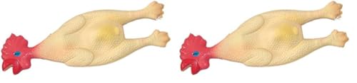 Croci Amtra C6098517 Latex Spielzeug Huhn, 24 cm (Packung mit 2) von Croci