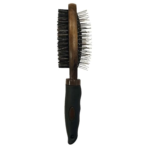 Croci Barbershop Doppelbürste für Hunde und Katzen für alle Fellarten, weiche Borsten zum Polieren von Fell, 25 x 6,7 x 6 cm Croci Barbershop Doppelbürste für Hunde und Katzen für alle Fellarten, weiche Borsten zum Polieren von Fell, 25 x 6,7 x 6 cm von Croci
