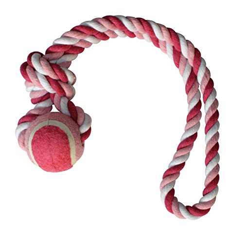Croci Baumwollknochen One Knot mit Ball, 5 x 33 cm, rosa Croci Baumwollknochen One Knot mit Ball, 5 x 33 cm, rosa von Croci