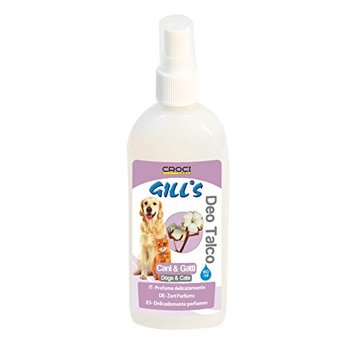 Croci Gill's - Deo-Parfum für Hunde und Katzen mit Talkum, Deo-Spray für Tierhaare, 150ml von Croci