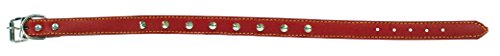 Croci C5061695 Doppelhalsband Enjoy mit Ziernieten, 50 X 2.0 cm, rot von Croci
