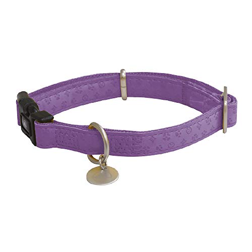 Croci C5080076 Kunstleder Halsband Myl, 26-40 cm x 15 mm, violett von Croci