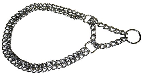 Croci C5AS0510 Doppelhalsketten Halsband verchromt, 60 cm x 2.5 mm von Croci
