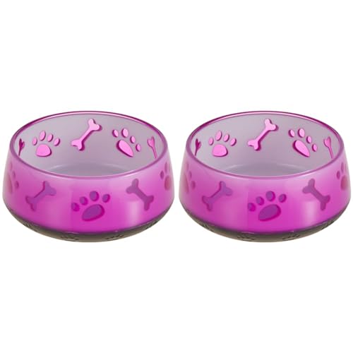 Croci Napf TPR Doggy violett 1 Stück (2er Pack) für Hunde, 300 ml, rutschfest von Croci