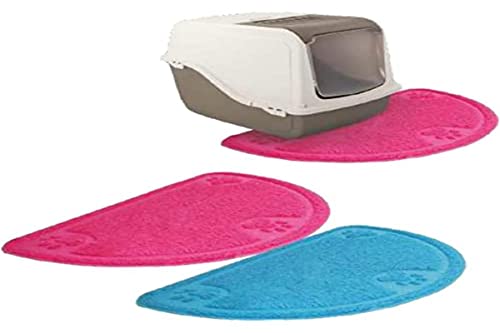 Croci Half Moon Toilettenmatte für Katzen, gemischte Farben, 60 x 36 cm von Croci