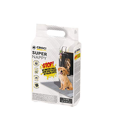 Croci C6028170 Unterlage Super Nappy Carbon, 14 Stück, 57 x 54 cm von Croci