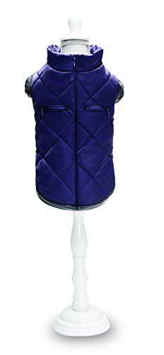 Croci Steppjacke Mulberry, Gestreift, 40 cm, Wasserabweisend, Polyester, Unisex, Outdoor, Winter, Herbst, Erwachsene, Hund, Medium, Jacke, Hundejacke von Croci