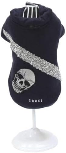 Croci C7374904 Sweatshirt Für Hunde, Shine'N Skull, 25 cm von Croci