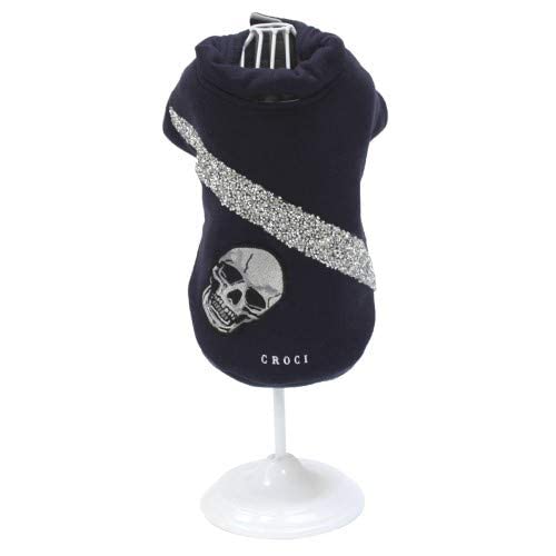 Croci C7374908 Sweatshirt Für Hunde, Shine'N Skull, 45 cm von Croci