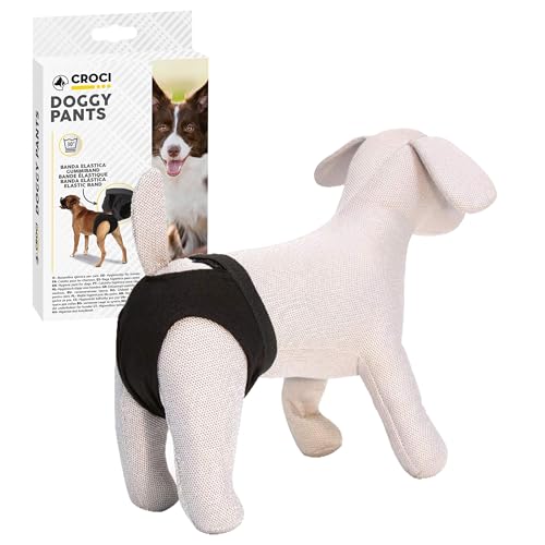 Croci Doggy Pants - Waschbare Hygienehose für Hündinnen, hygienische Stoffwindel für Hunde, Menstruationshose, Größe XS, Ø30cm von Croci