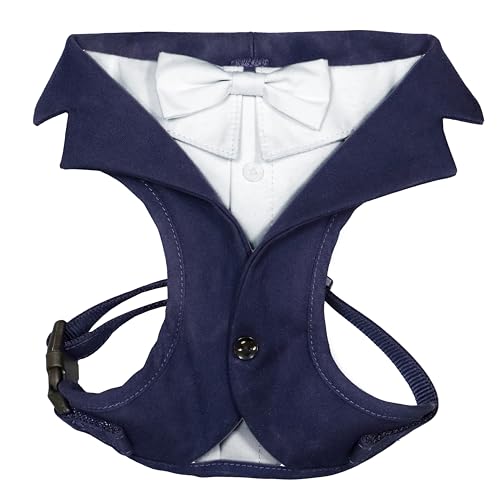 Croci Ceremony Groom Hundegeschirr für Männliche Hunde, für Hochzeiten, Smoking, verstellbar, Blau, M/42-55 cm Croci Ceremony Groom Hundegeschirr für Männliche Hunde, für Hochzeiten, Smoking, verstellbar, Blau, M/42-55 cm von Croci