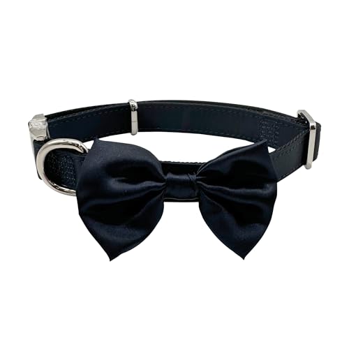 Croci Ceremony Hundehalsband mit Fliege, für Hochzeit, Blauer Stoff, Satin, Silberne Details, für kleine, mittelgroße und große Hunde, Größe L/41–66 cm Croci Ceremony Hundehalsband mit Fliege, für Hochzeit, Blauer Stoff, Satin, Silberne Details, für kleine, mittelgroße und große Hunde, Größe L/41–66 cm von Croci