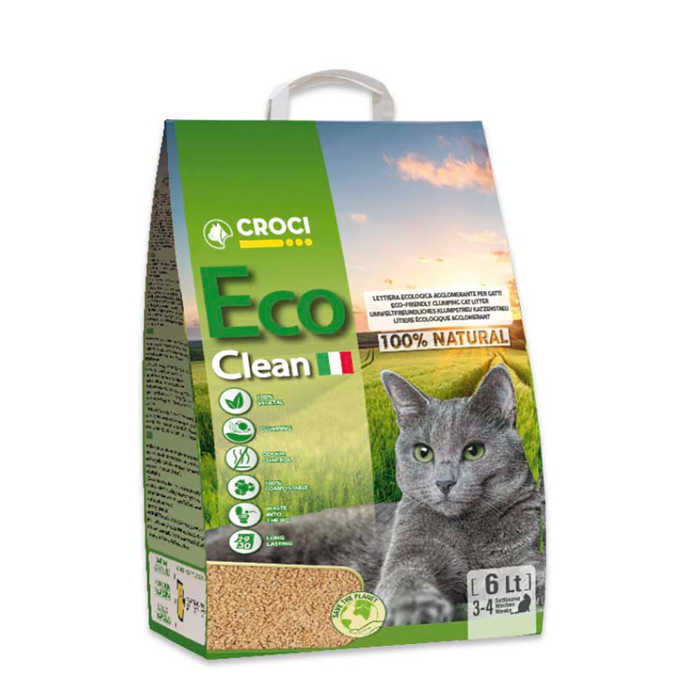 Croci Eco Clean Katzenstreu - Sparpaket: 2 x 6 l (ca. 4,8 kg) von Croci