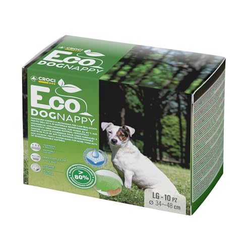 Croci Eco Hundewindel – Windeln für männliche Hunde – Hundeunterhosen zum Pinkeln – biologisch abbaubar, geruchshemmend, Einweg-Hundewindeln, 10 Stück, Größe L, 34–48 cm Croci Eco Hundewindel – Windeln für männliche Hunde – Hundeunterhosen zum Pinkeln – biologisch abbaubar, geruchshemmend, Einweg-Hundewindeln, 10 Stück, Größe L, 34–48 cm von Croci