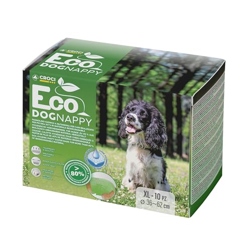 Croci Eco Hundewindel – Windeln für männliche Hunde – Hundeunterhosen zum Pinkeln – biologisch abbaubar, geruchshemmend, Einweg-Hundewindeln, 10 Stück, Größe XL, 36–62 cm Croci Eco Hundewindel – Windeln für männliche Hunde – Hundeunterhosen zum Pinkeln – biologisch abbaubar, geruchshemmend, Einweg-Hundewindeln, 10 Stück, Größe XL, 36–62 cm von Croci