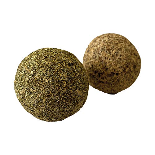 Croci Euphoria Katzenspielzeug mit Katzengras und Silvervine, 2 Balls mit gepresstem Catnip und Silvervine, Attraktivität für Katzen und Welpen, 3 cm Croci Euphoria Katzenspielzeug mit Katzengras und Silvervine, 2 Balls mit gepresstem Catnip und Silvervine, Attraktivität für Katzen und Welpen, 3 cm von Croci