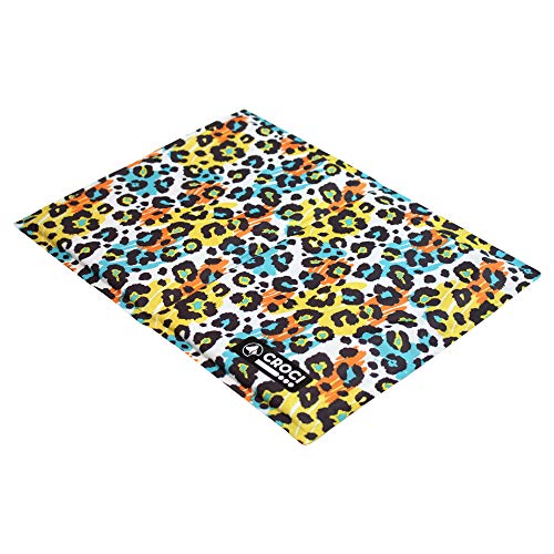 Croci Fresh - Kühlmatte für Tiere 90x50cm ohne Strom oder Batterien - Einlegematte mit Kühlgel für Hunde, Größe L, Leopardenmuster von Croci