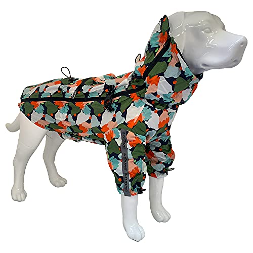 Croci Hiking Regenmantel für Hunde, tragbar, Go Harlequin, Größe 25 cm - 151 g von Croci