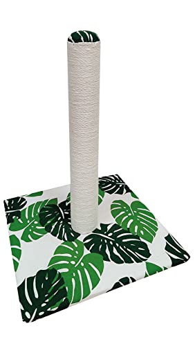 Croci Green Leaves High Kratzbaum 62 cm hoch für Erwachsene Katzen Groß und Klein, Kratzbaum Baumkratzer, Zubehör und Spiele für Tiere, beruhigendes Spiel für Katzen von Croci