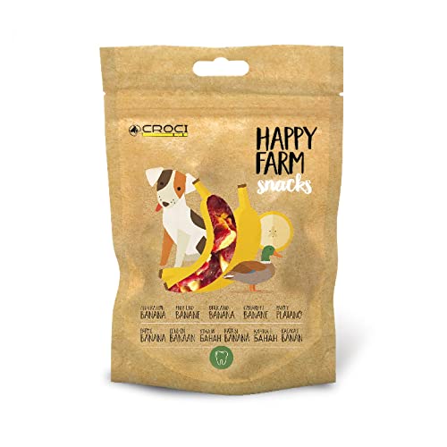 Croci Happy Farm – Kausnack für Hunde, natürlicher Hundesnack, mit Gemüse, Ente und Banane, 80 GR Croci Happy Farm – Kausnack für Hunde, natürlicher Hundesnack, mit Gemüse, Ente und Banane, 80 GR von Croci