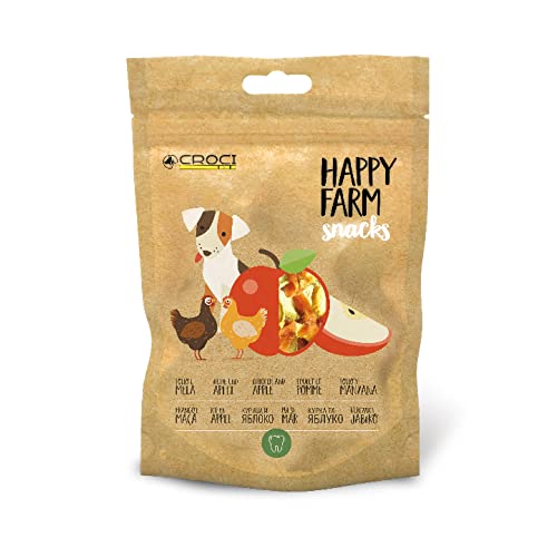 Croci Happy Farm – Kausnack für Hunde, natürlicher Hundesnack, mit Gemüse, Huhn und Apfel, 80 GR von Croci